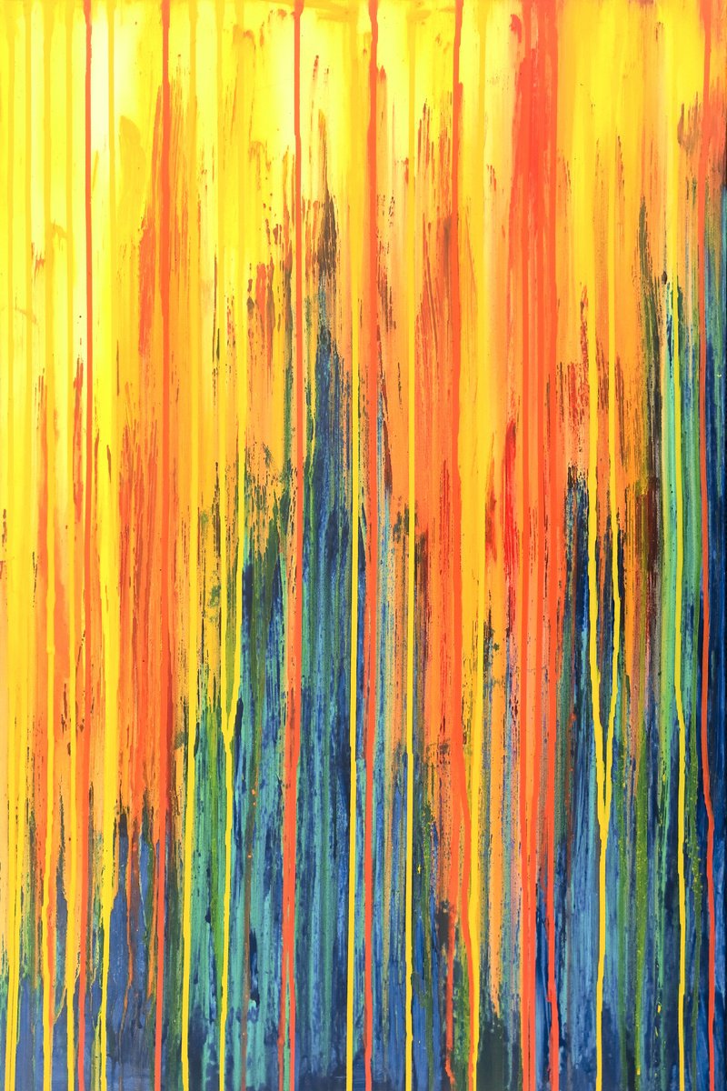 Abstract Acrylic Painting By Carla Sa Fernandes, 24 X 35, The Emotional Creation #372, Original Artwork