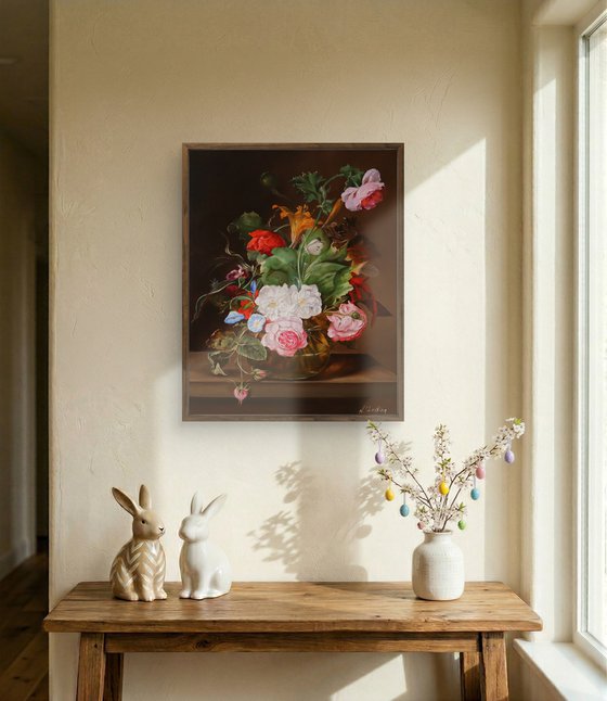 Floral Still Life with Garden Flowers
