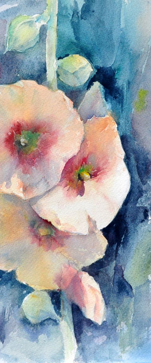 MELLOW original watercolor 24X30 by Beata van Wijngaarden