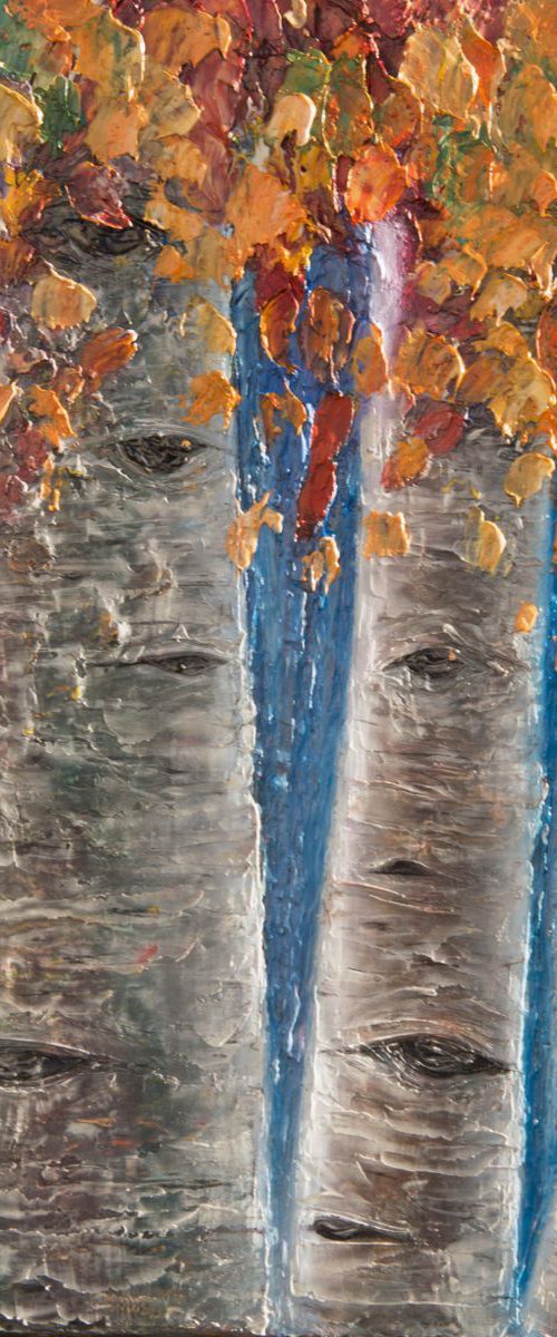 Birch Trees (16x20x0.5) by Lena Owens at OLena Art
