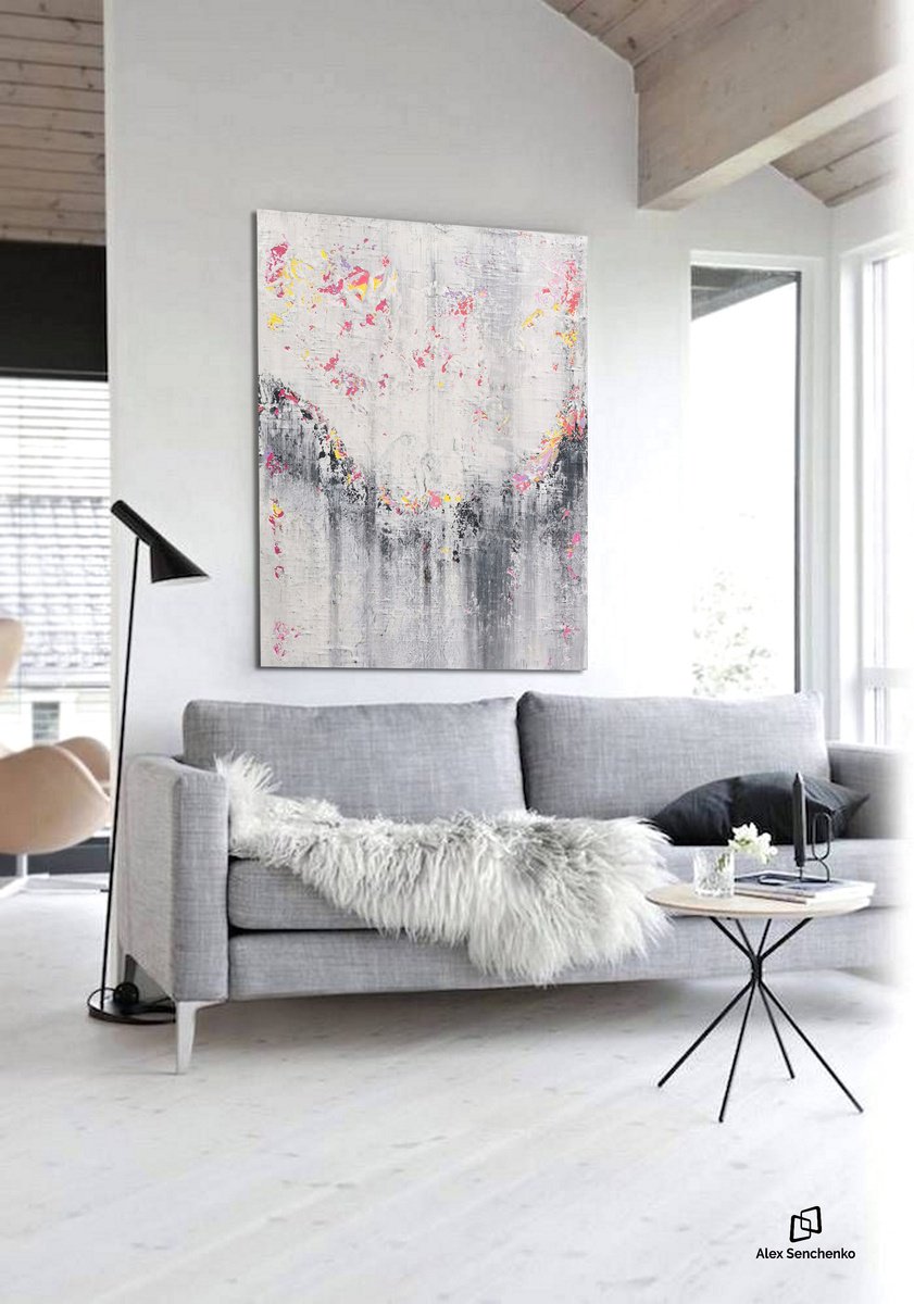 Abstract Acrylic Painting By Alex Senchenko, 39 X 47, Abstract 2211, Original Artwork