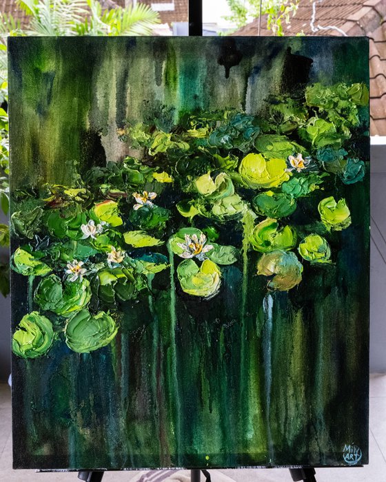 Water Lily Oil Painting