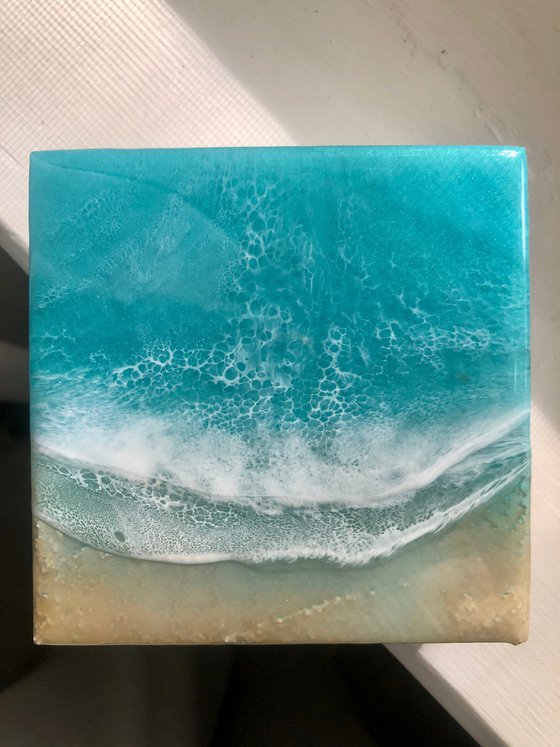 White Sand Beach #20 Miniature Painting Gift idea