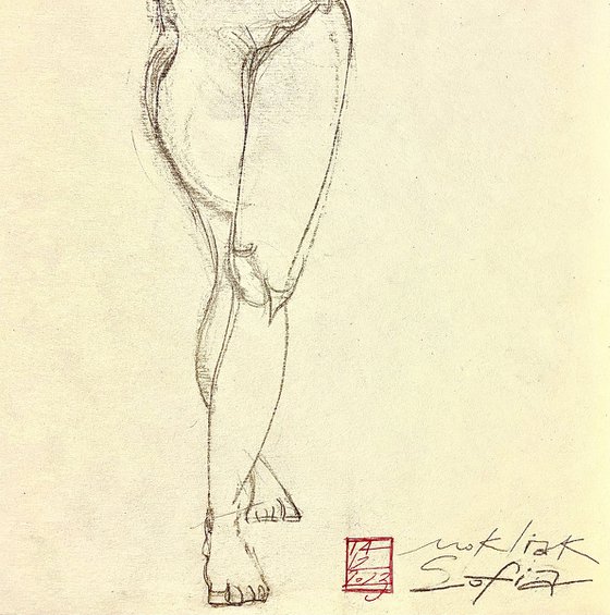 Female figure sketch # 11