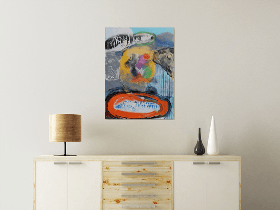 composition with yellow and orange