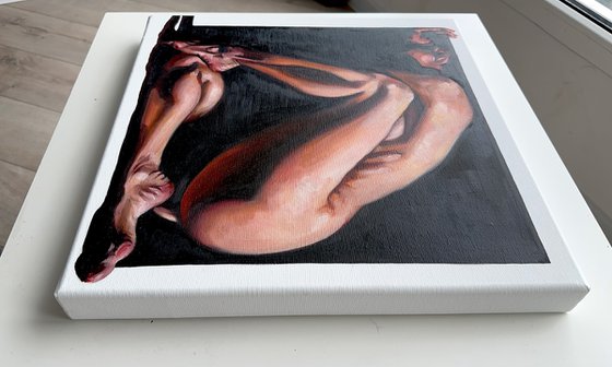 Within Myself - Female Nude in Black Space