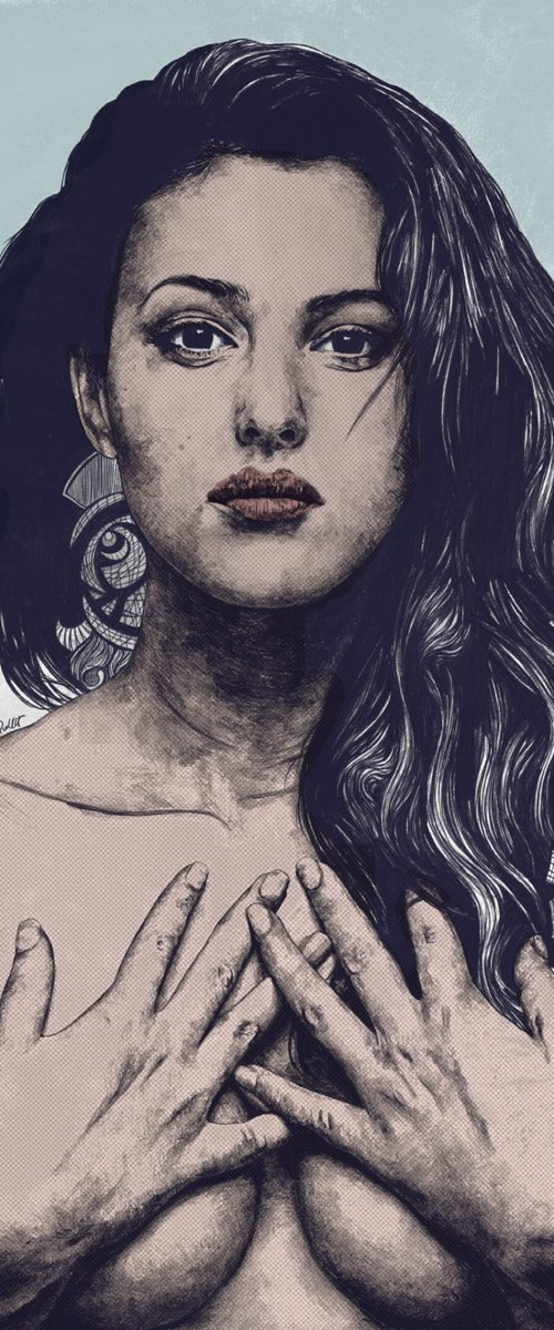 Monica Bellucci pop art by Marco Paludet
