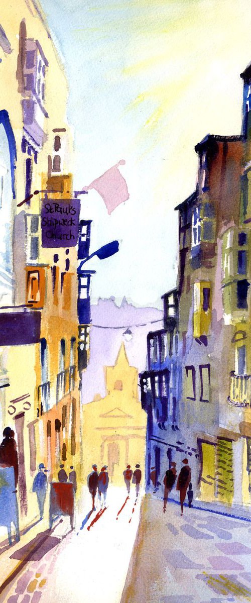 Malta St Lucia Street, Valletta by Peter Day