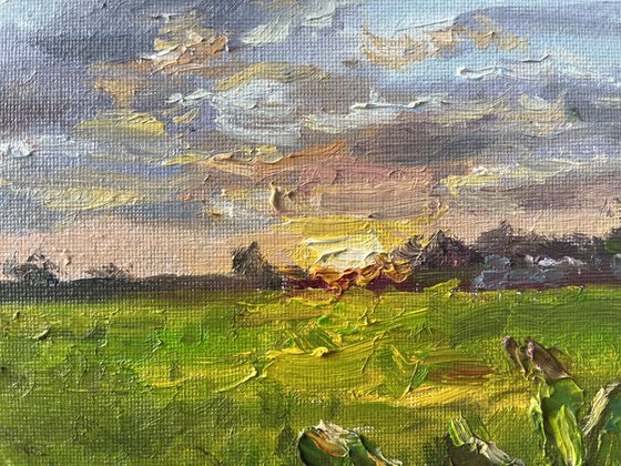 Roadside View at Sunset