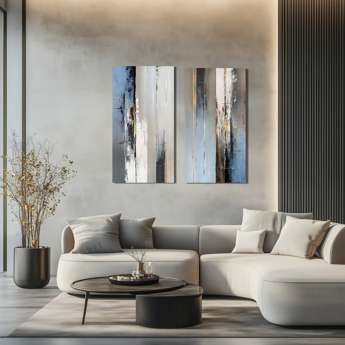 Expressive Abstract Acrylic Painting By Tatiana Malinovscaia, 39 X 39", Ethereal Reflections, Original Artwork