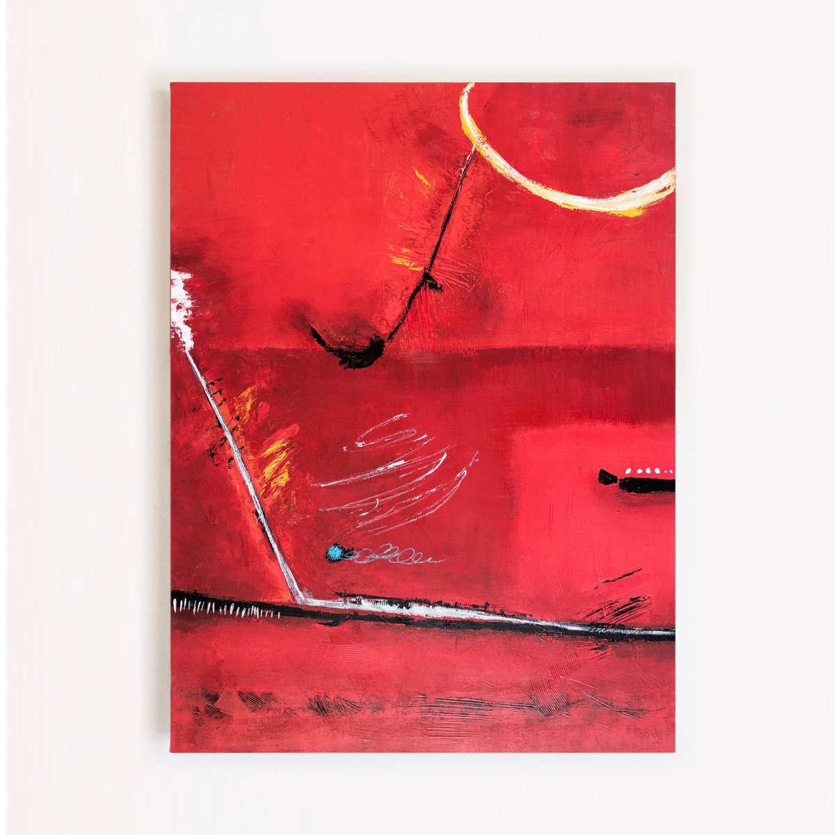 Abstract Acrylic Painting By Hyunah Kim, 36 X 48, A Tale, Original Artwork