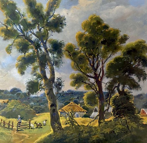 Landscape with trees by Oleg and Alexander Litvinov