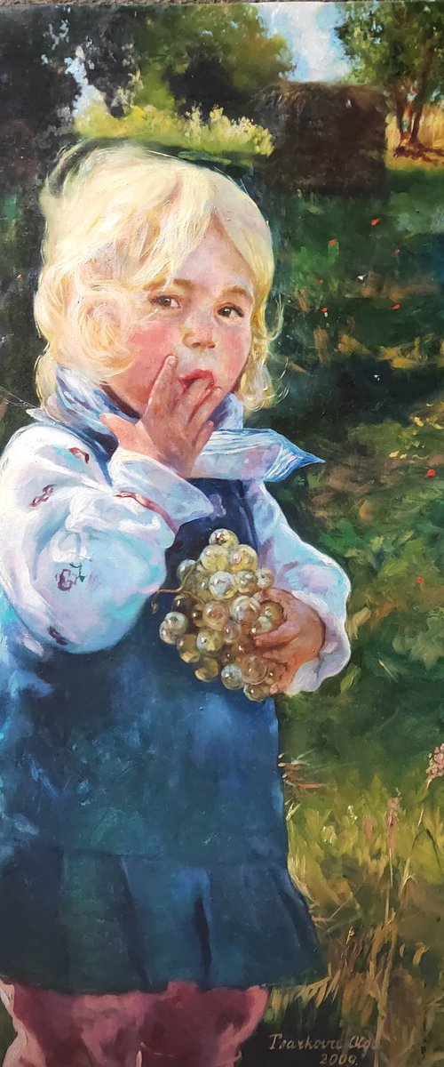 "The little girl wth the grapes " by Olga Tsarkova by Olga Tsarkova