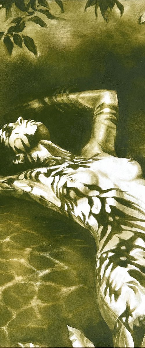 Forest Nymph’s Midday Nap - Olive Shadow Nude by Julia Shilo
