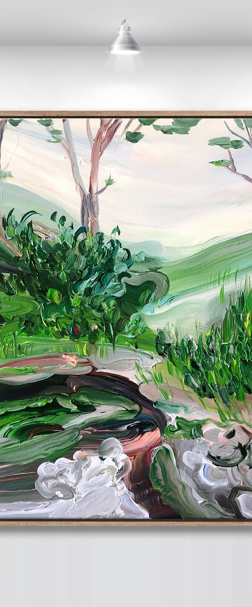 ‘Country no.46' FRAMED - 24x24" by Tatiana Georgieva