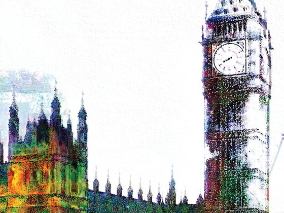 Colores, Londres, Big Ben/XL large original artwork