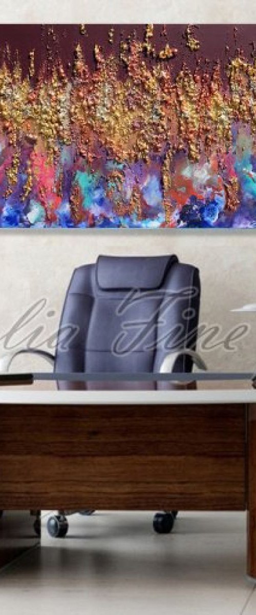Original Art, Contemporary Abstract, Mixed Media, 3D Sculpture Painting, Modern Office Decor, Relief, Unique Texture Artwork, ''Time Travelling'' by Julia Apostolova