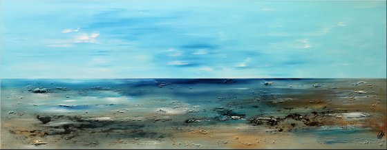 Somewhere - Abstract Art - Acrylic Painting - Canvas Art - Abstract Painting - Modern Seascape -  Statement Painting