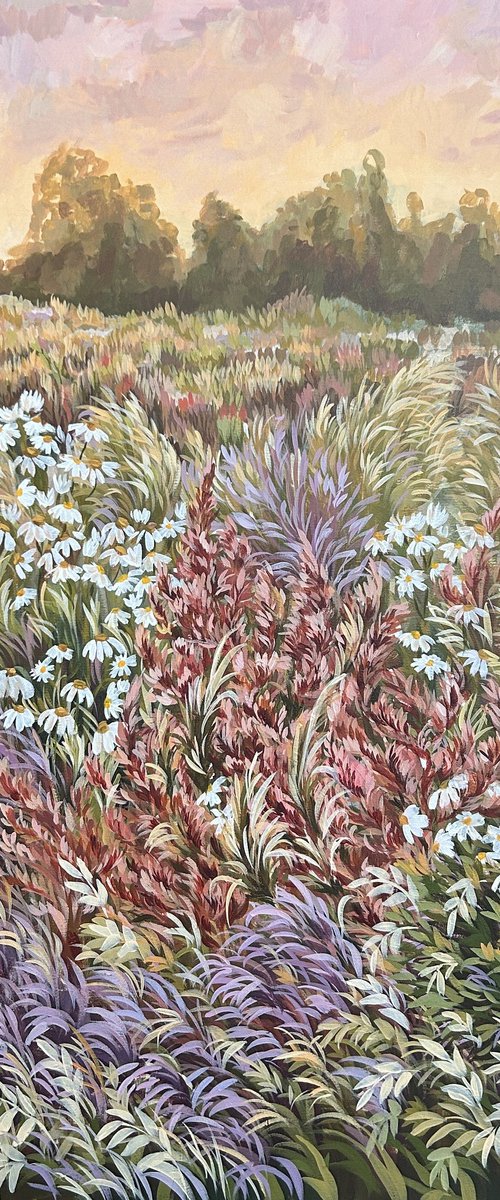 Meadow with Daisies by Gabriele Prismantaite