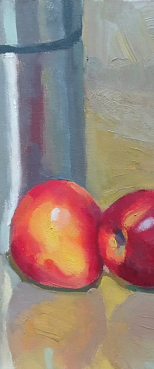 Nectarines and thermos by Vasyl Koval