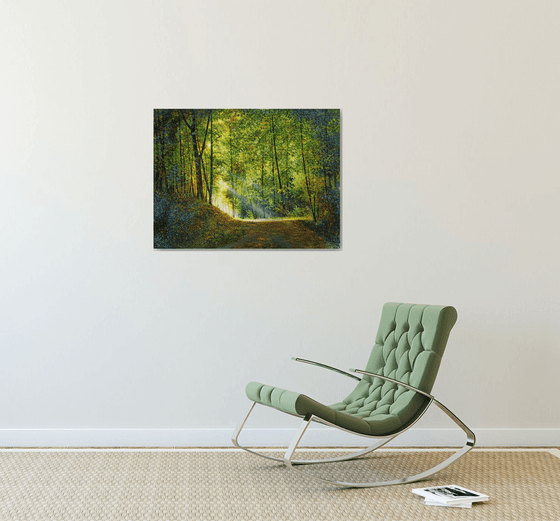 Spring forest  (60x80cm, oil painting, ready to hang)