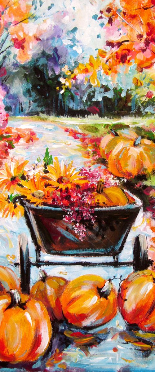 Pumpkins and flowers II by Kovács Anna Brigitta