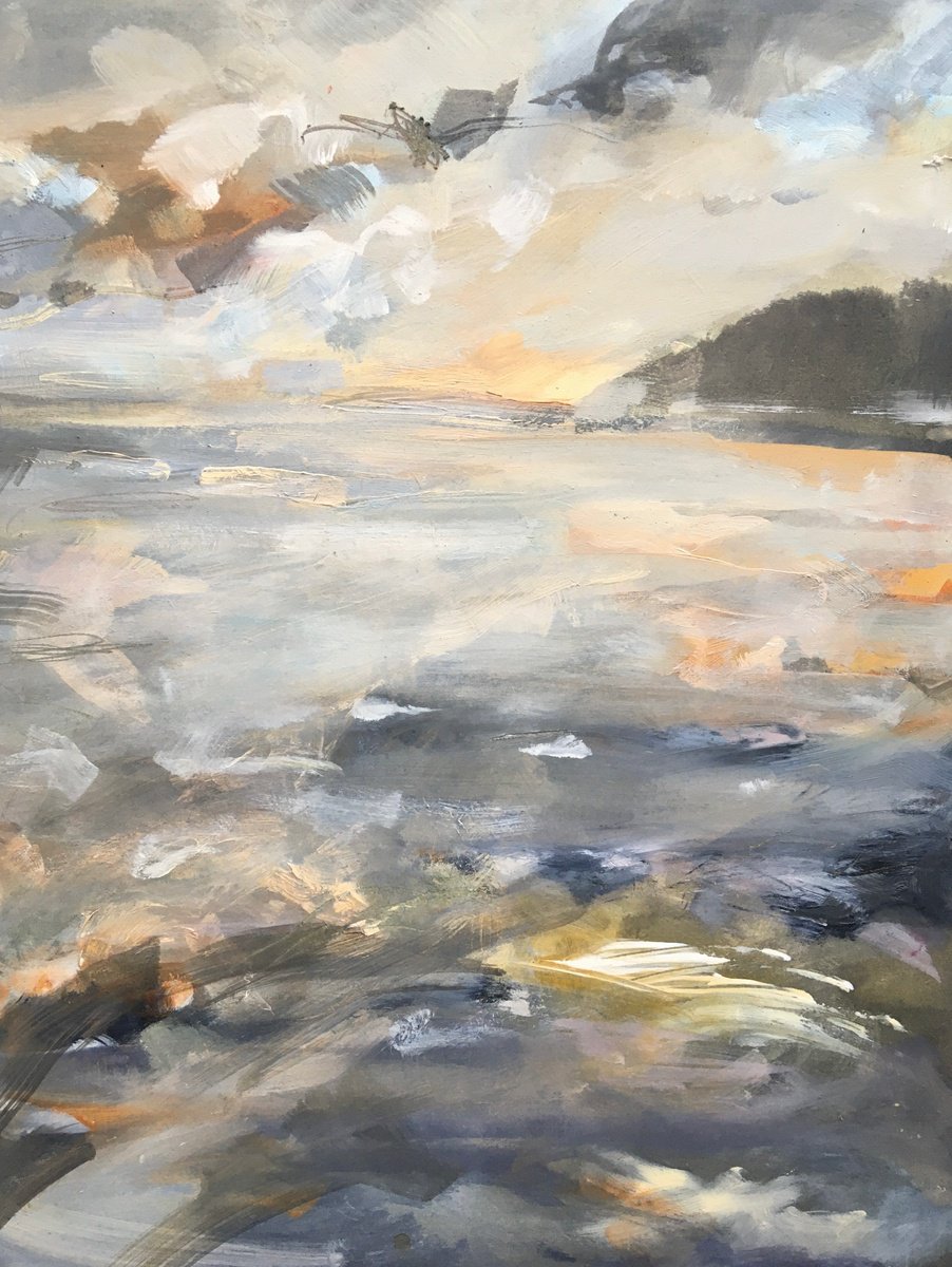 Impressionistic Landscape Oil Painting By Guy Pickford, 12 X 16, Leviathan, Original Artwork