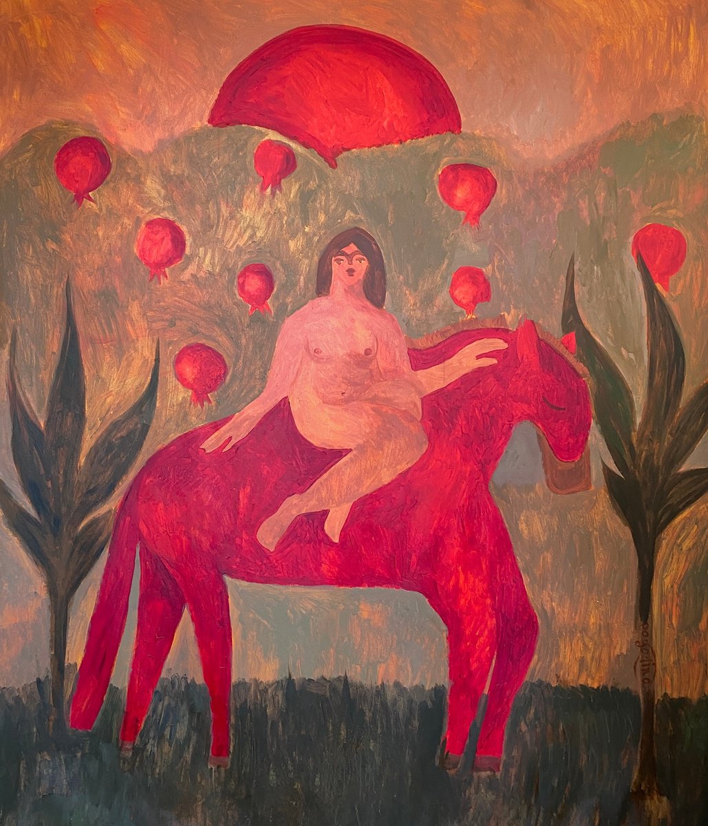 Impressionistic Portrait Acrylic Painting By Dasha Pogodina, 51 X 59, Towards The Sun And My Desire, Original Artwork