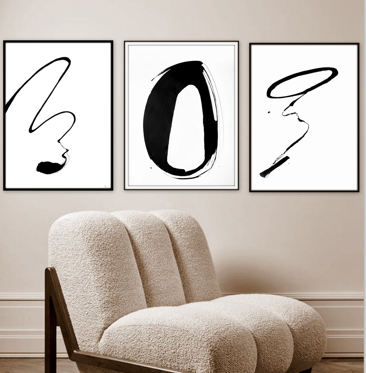 Abstract Drawing By Nadia Moniatis, 21 X 29", Abstract, Original Artwork