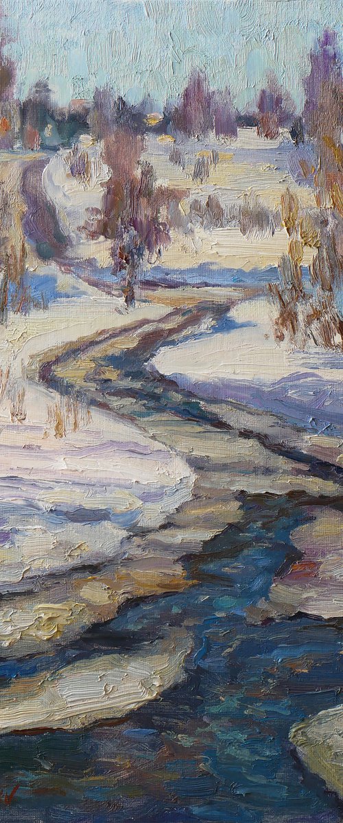 Spring Streams - sunny landscape painting by Nikolay Dmitriev