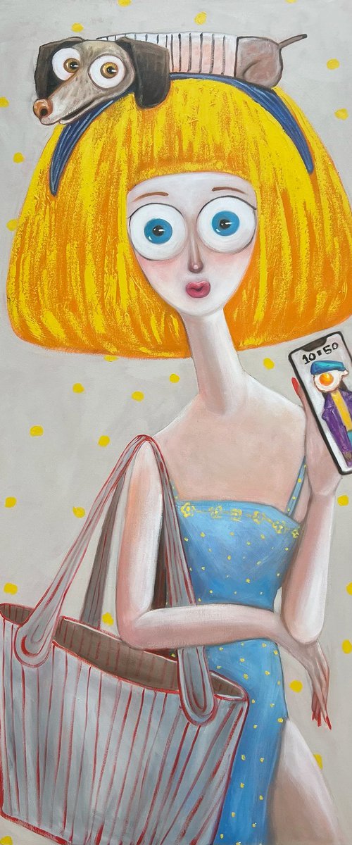 Blue Eyes wearing a hat by Ta Byrne