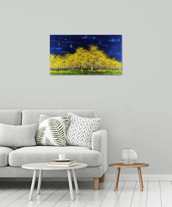 Autumn birch forest