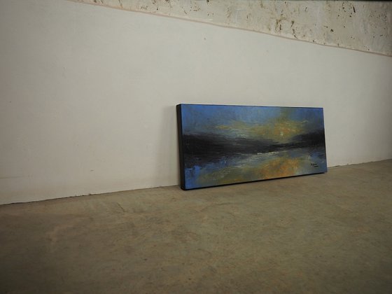 Poignant Shore  (Panoramic Seascape, 100x40cm)