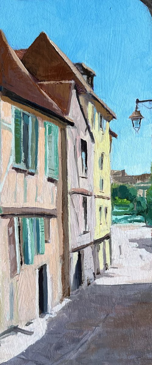Old France street scene by Toni Swiffen