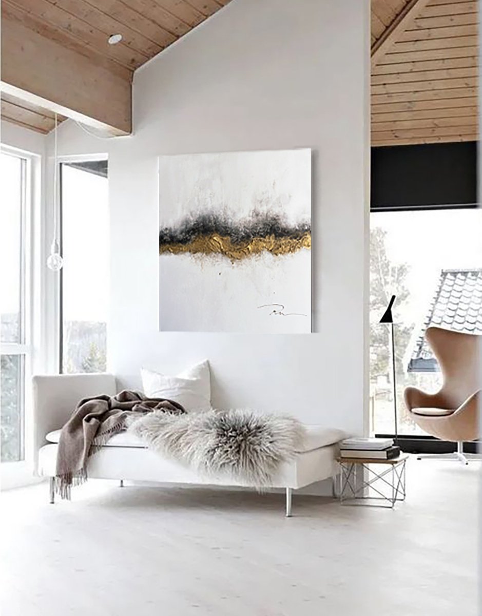 Abstract Acrylic Painting By Indie Ru, 24 X 24, Stardust, Original Artwork