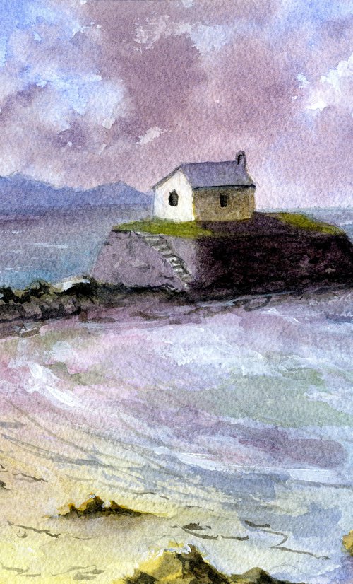 St Cwyfan's Church Sunrise by Bryn Humphreys