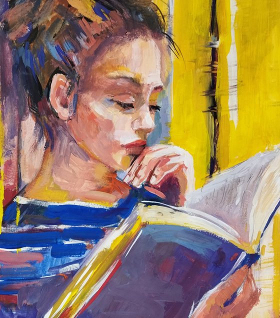 Girl reading a book