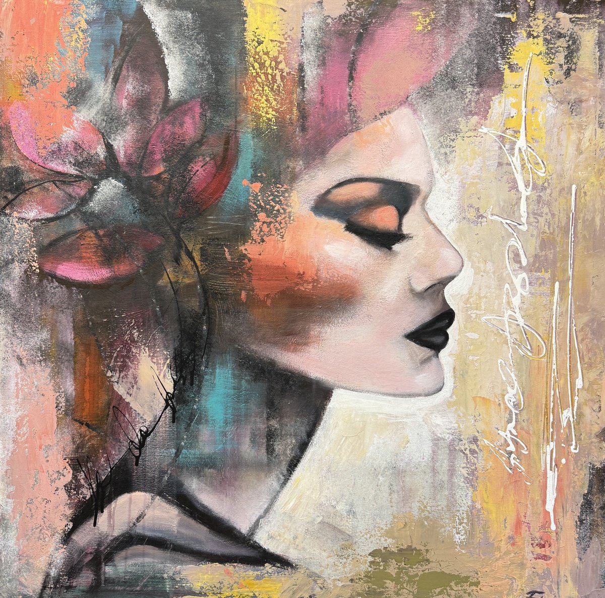 Ethereal Bloom By Tatiana Filipowicz, 39 X 39, Artwork For Sale On Artfinder