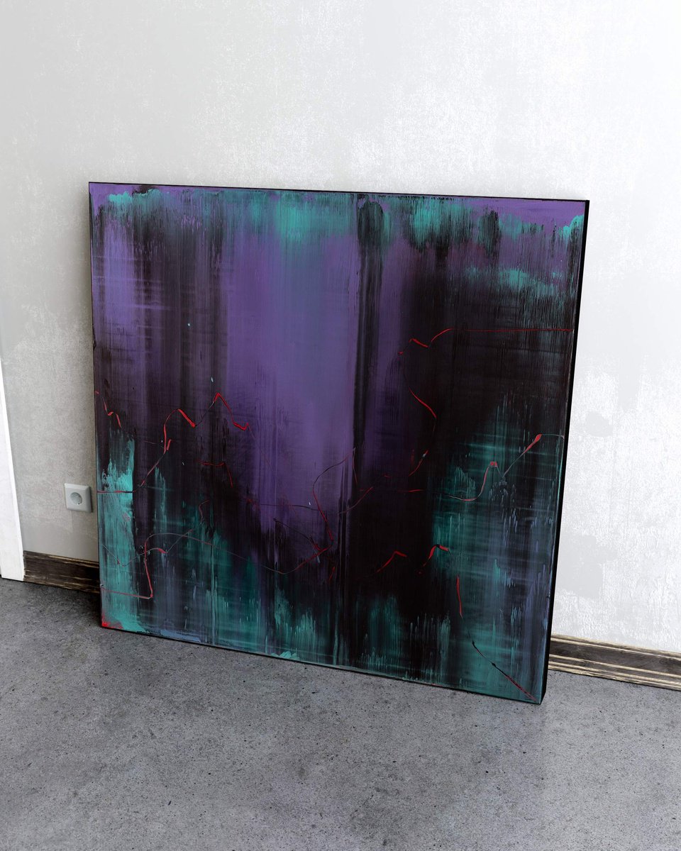 Organic Abstract Acrylic Painting By Nemanja Nikolic, 36 X 36", A Map Of Nowhere, Original Artwork