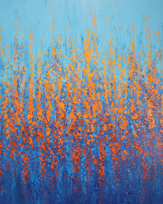 Blue Orange Pop - Color Field