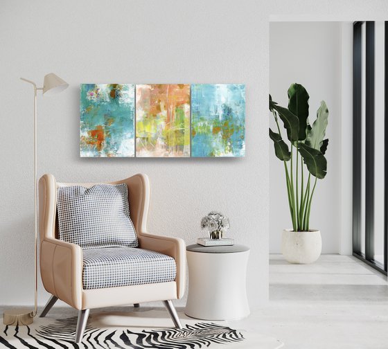 Color Harmony Collection 1  - triptych - 3 paintings