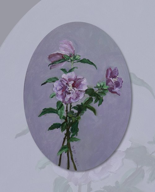 purple flowers by Zhao Hui Yang