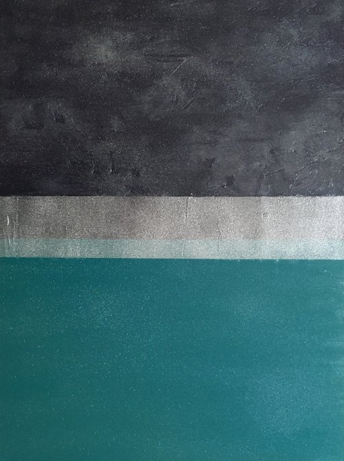 Homage to Mark Rothko (Blue and Green) by Maximo Simon Walther