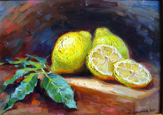 Still life with lemons
