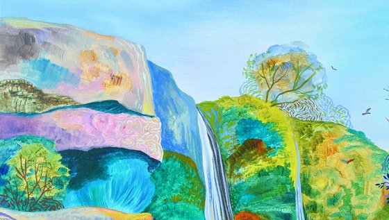 "Spring Waterfalls' Melody"