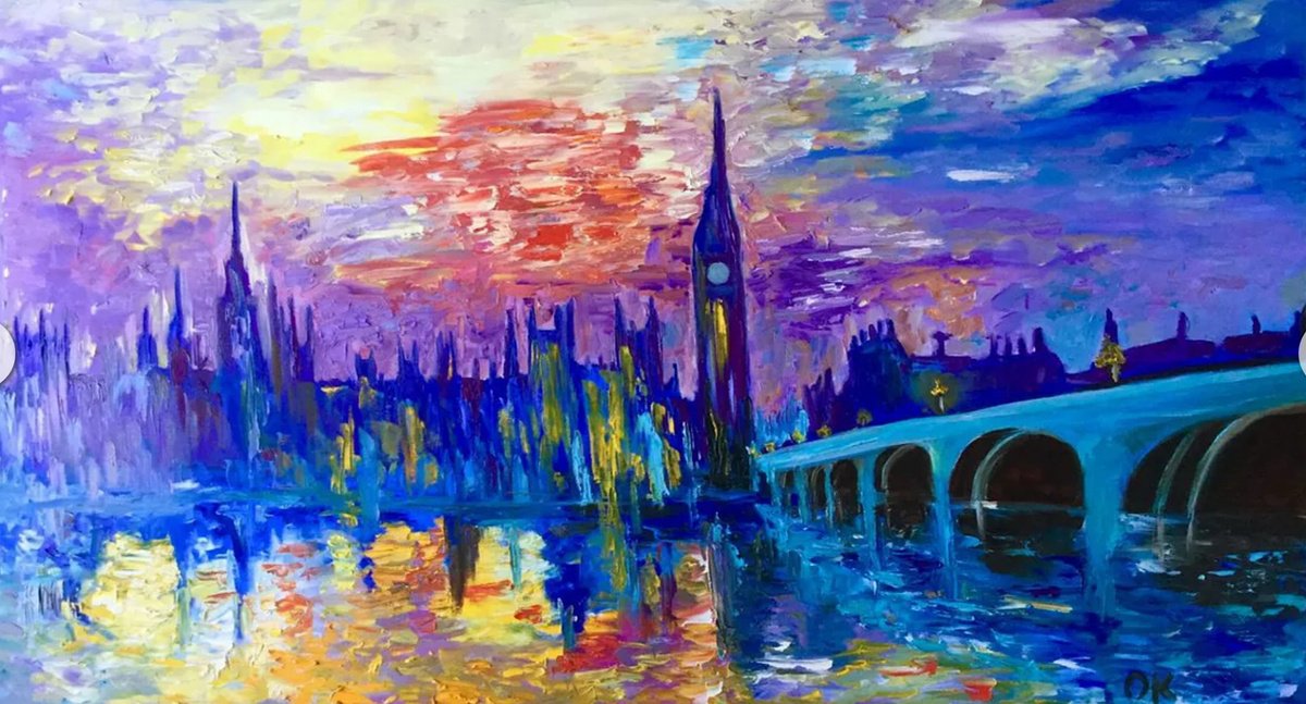 Sunrise In London. By Olga Koval, 40 X 22, Artwork For Sale On Artfinder
