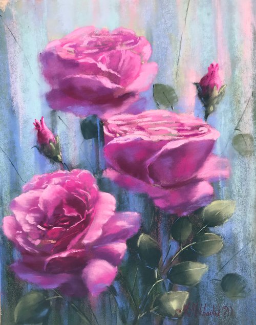 Blooming Rose  (series Pinksome in Rose Garden) by Nataly Mikhailiuk