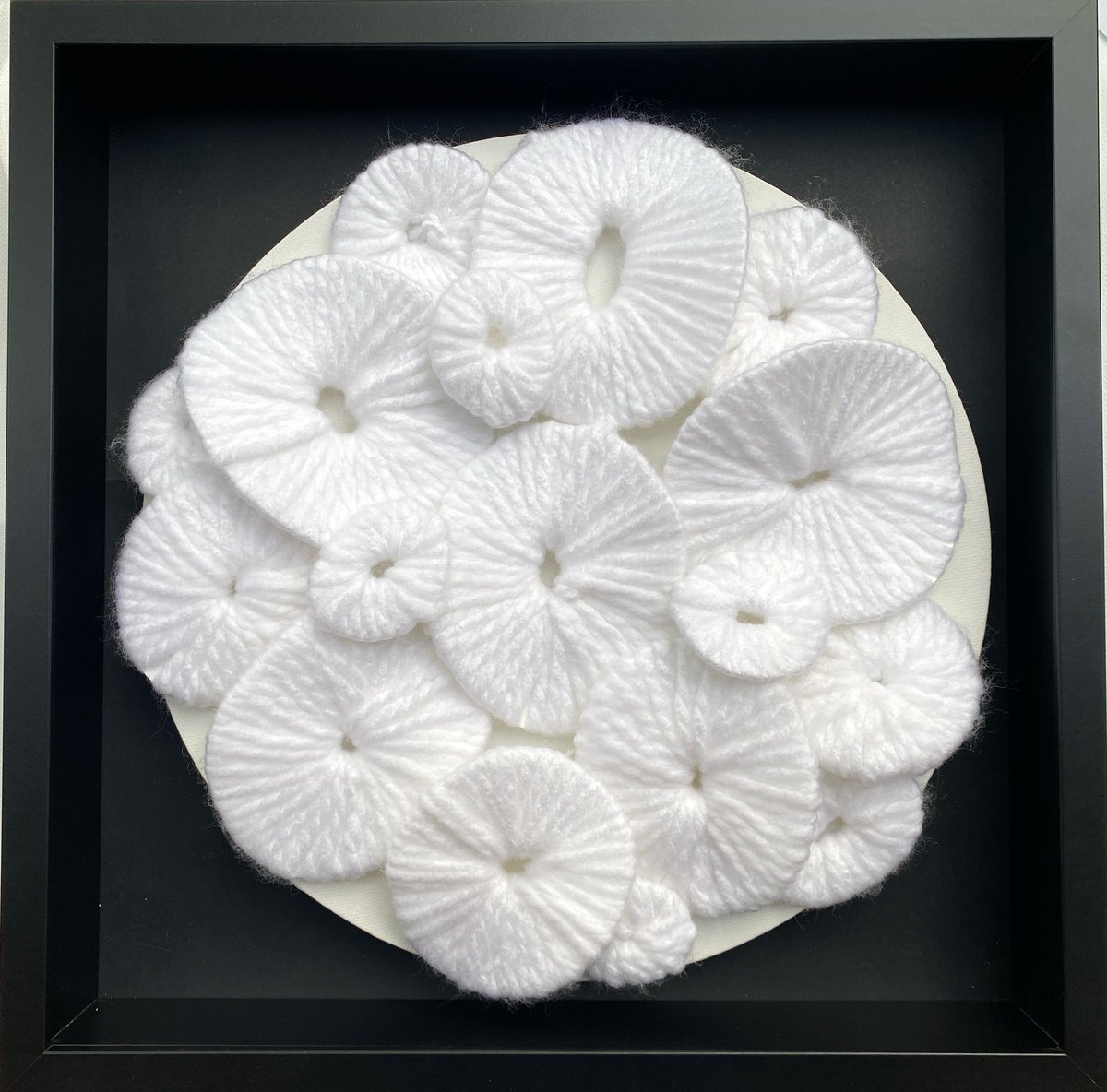 Organic Abstract Sculpture By Swapna Namboodiri, 15 X 15", Veiled Charm, Original Artwork