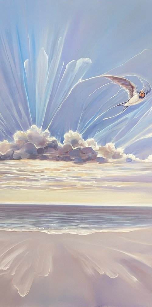 The First Swallow Arrives by Gill Bustamante
