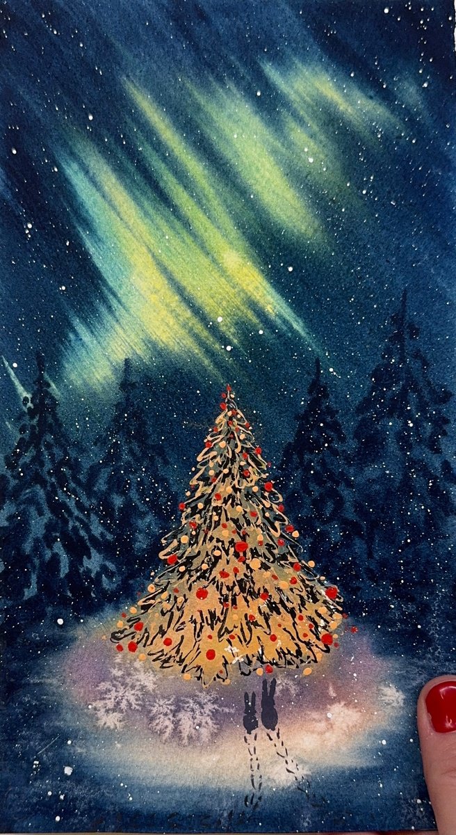 Christmas Post card New Year by Yuliia Sharapova